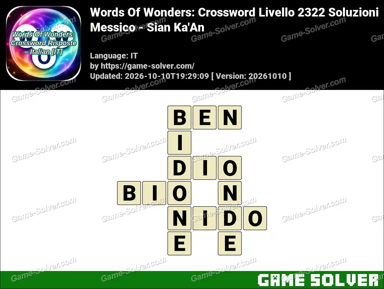 Words Of Wonders: Crossword Livello 2322 Soluzioni – Messico – Sian Ka’An